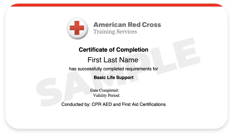 Basic Life Support (BLS) certification card