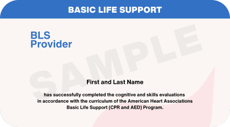 Basic Life Support (BLS) certification card